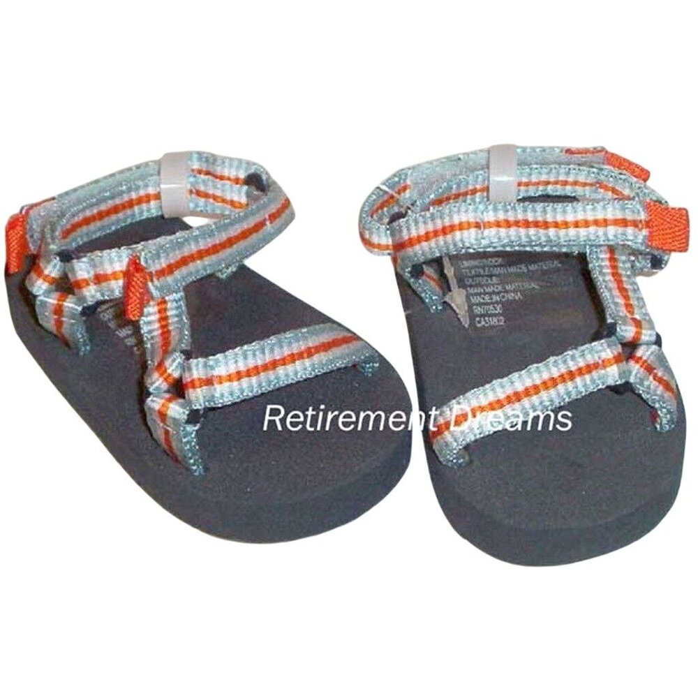 Gymboree Size 2 Infant Baby Boys Sandals Striped Crib Shoes At The Beach New
